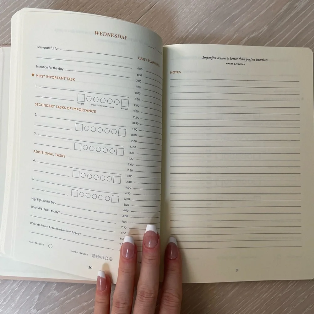 Intelligent Change Productivity Planner Weekly -Women’s Cream Organizer Book NEW